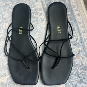 TKEES Black Strappy Sandals